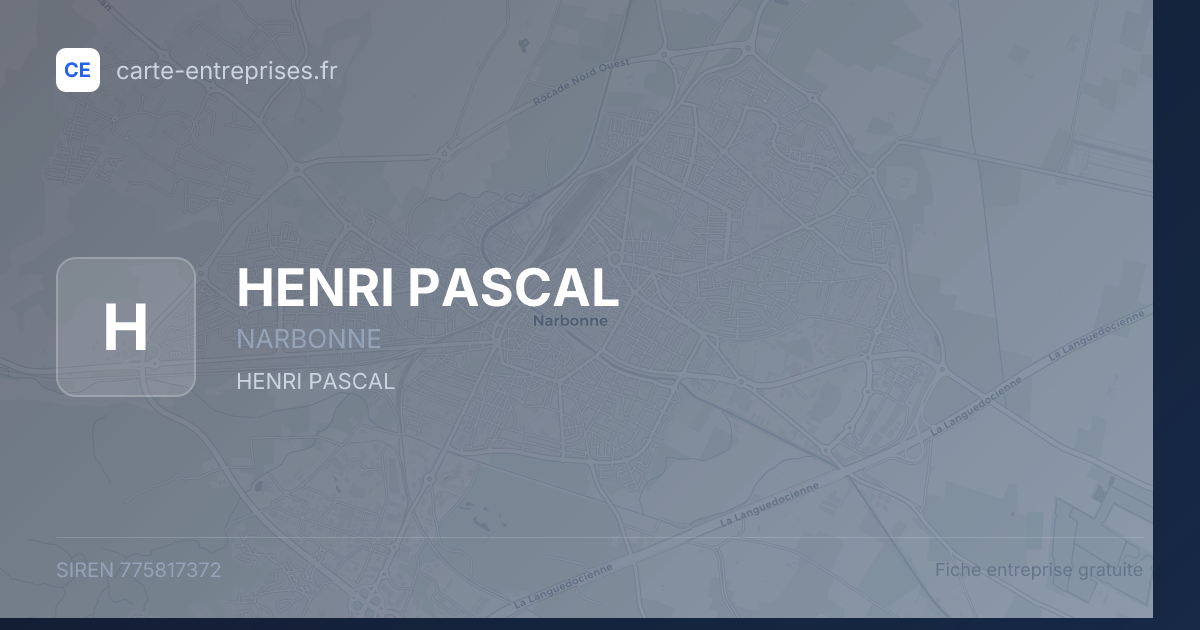 HENRI PASCAL — 775817372 — fiche entreprise