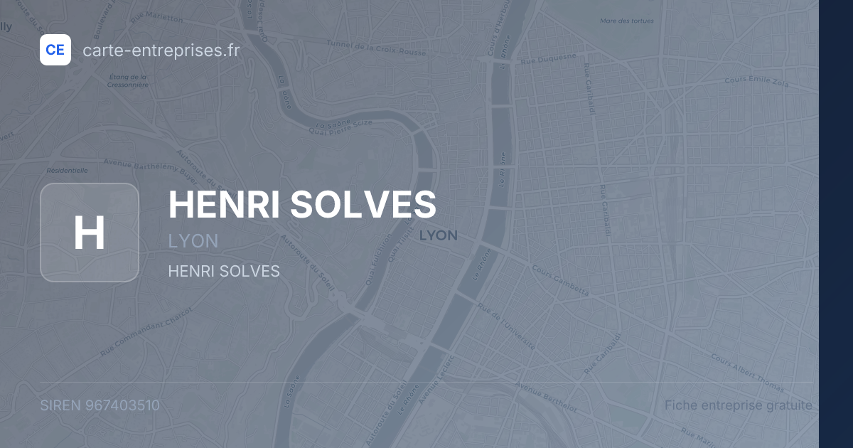 HENRI SOLVES — 967403510 — fiche entreprise