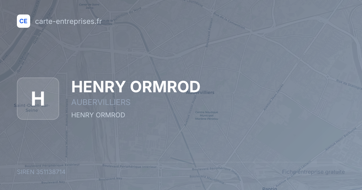 HENRY ORMROD — 351138714 — fiche entreprise