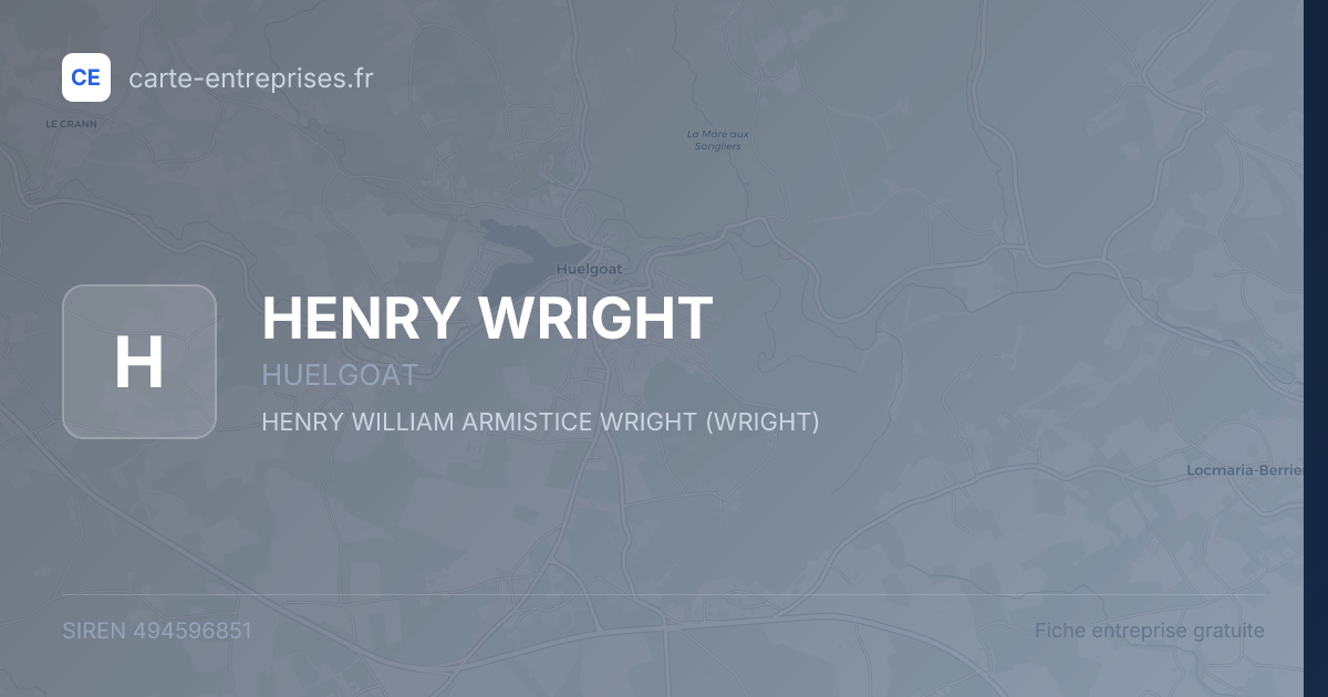 HENRY WRIGHT — 494596851 — fiche entreprise