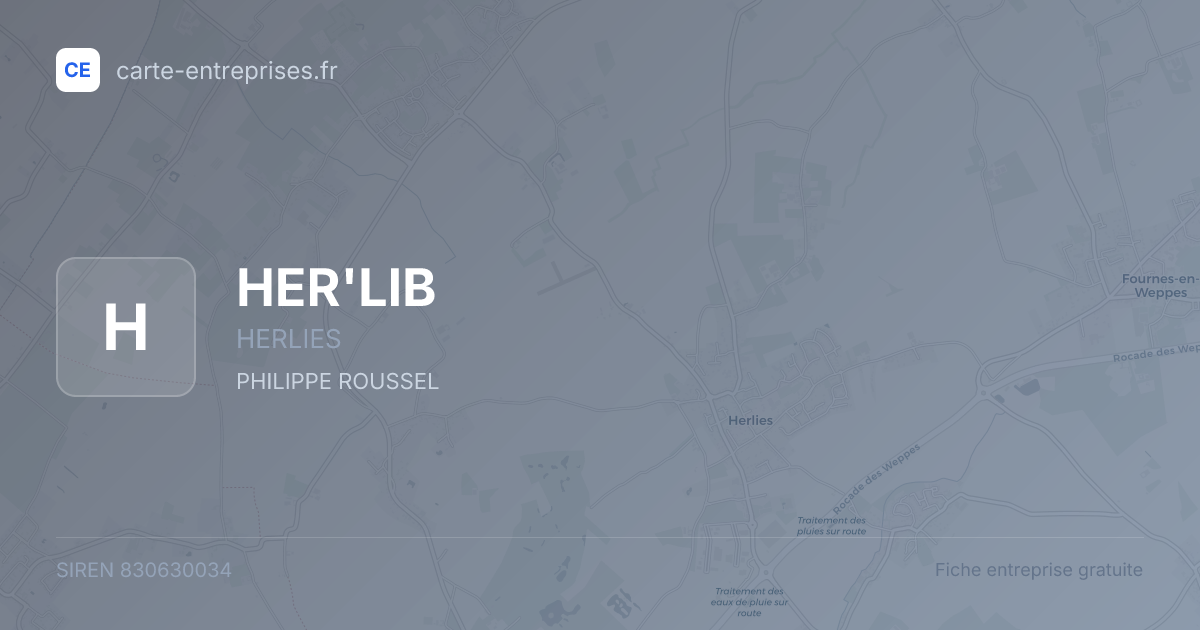 HER'LIB — 830630034 — fiche entreprise