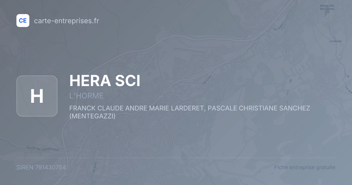 HERA SCI — 791430754 — fiche entreprise