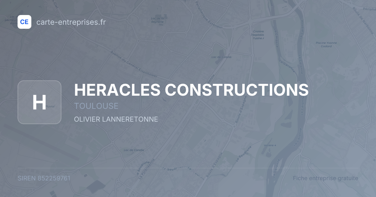 HERACLES CONSTRUCTIONS — 852259761 — fiche entreprise