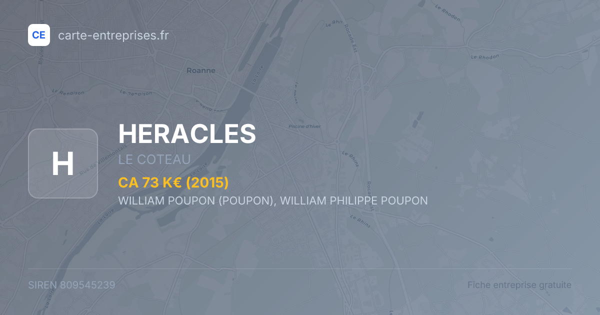 HERACLES — 809545239 — fiche entreprise