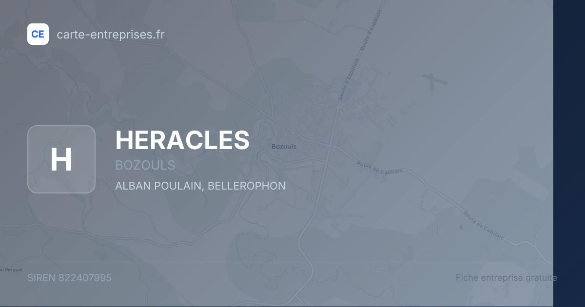 HERACLES — 822407995 — fiche entreprise