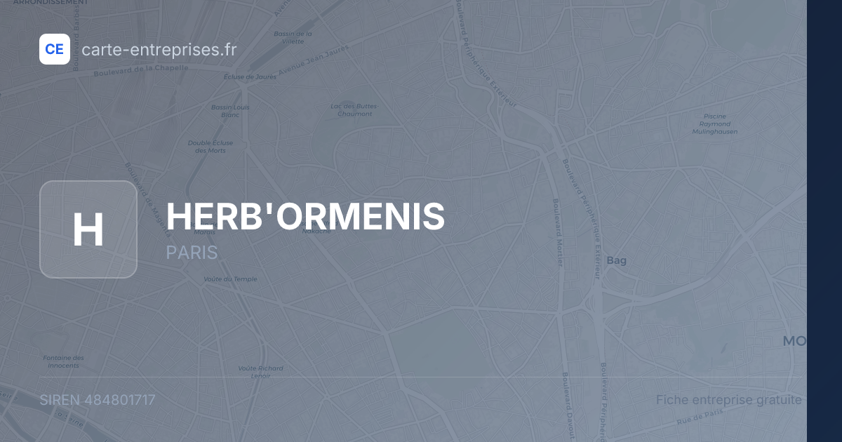 HERB'ORMENIS — 484801717 — fiche entreprise