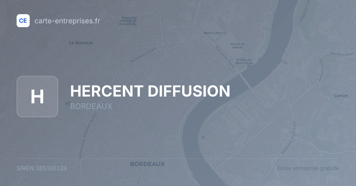 HERCENT DIFFUSION — 385188339 — fiche entreprise