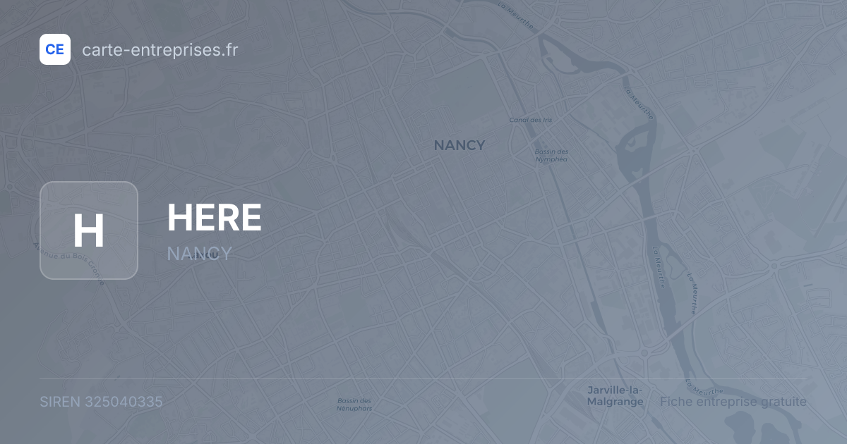 HERE — 325040335 — fiche entreprise