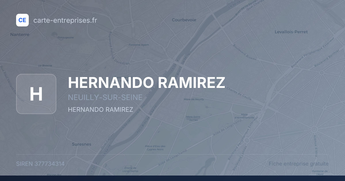 HERNANDO RAMIREZ — 377734314 — fiche entreprise