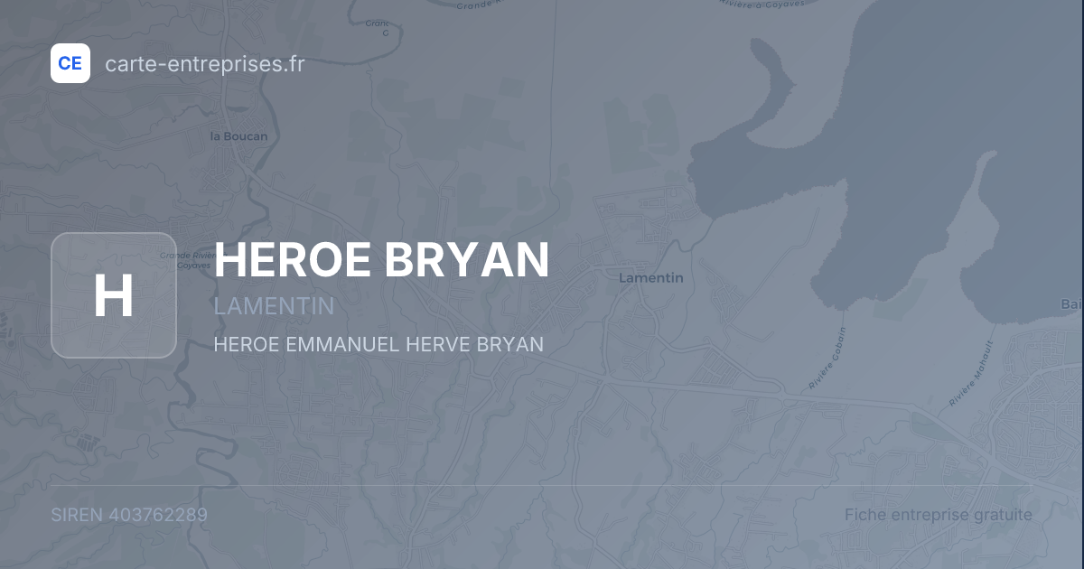 HEROE BRYAN — 403762289 — fiche entreprise