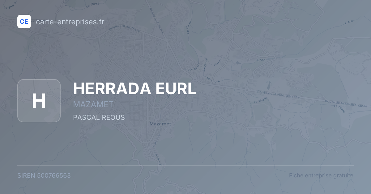 HERRADA  EURL — 500766563 — fiche entreprise