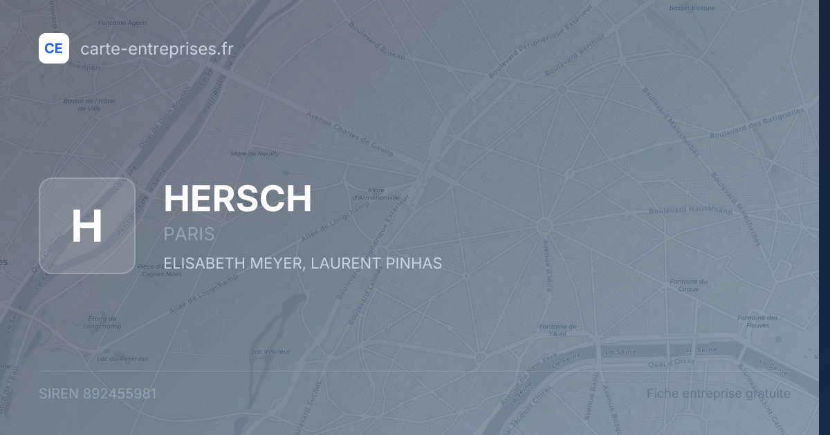HERSCH — 892455981 — fiche entreprise