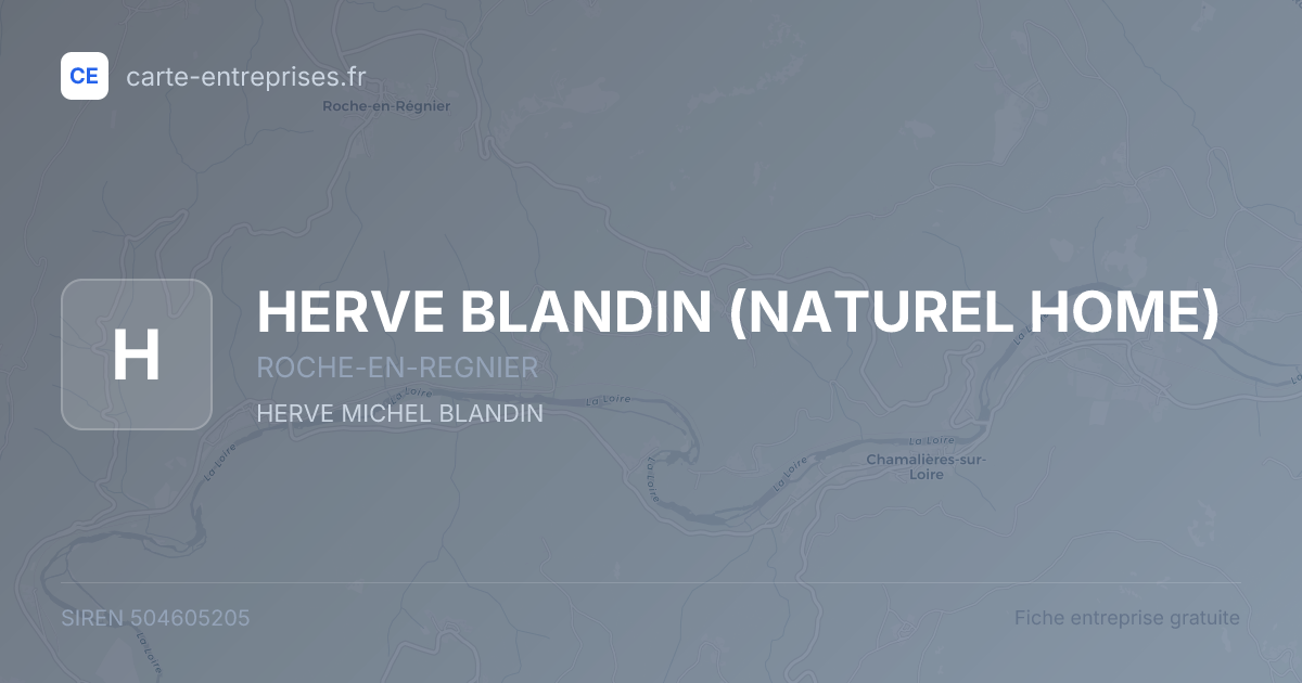 HERVE BLANDIN (NATUREL HOME) — 504605205 — fiche entreprise