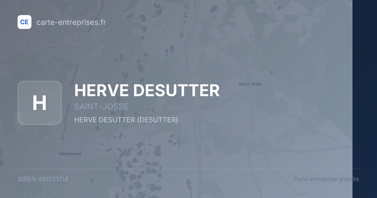 HERVE DESUTTER — 451331714 — fiche entreprise