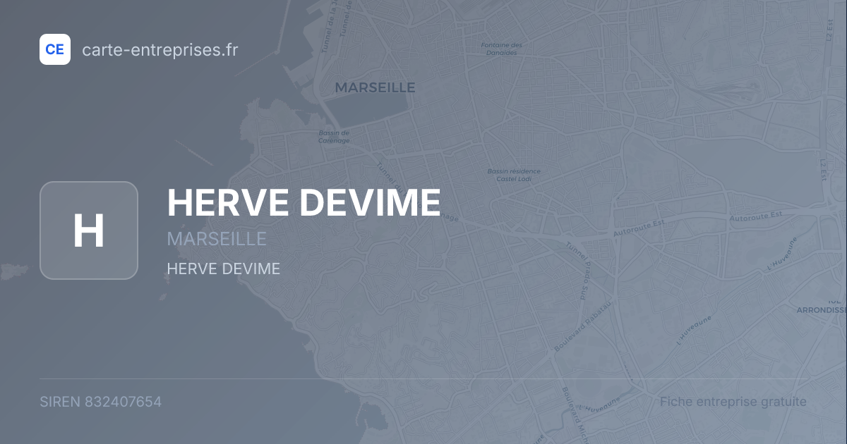 HERVE DEVIME — 832407654 — fiche entreprise