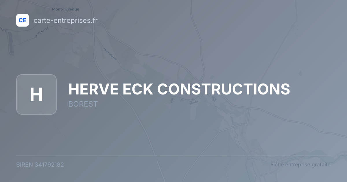 HERVE ECK CONSTRUCTIONS — 341792182 — fiche entreprise