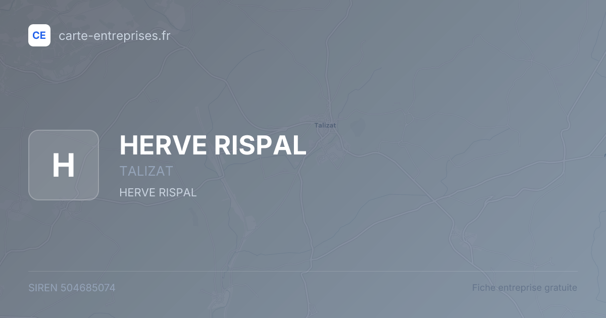 HERVE RISPAL — 504685074 — fiche entreprise