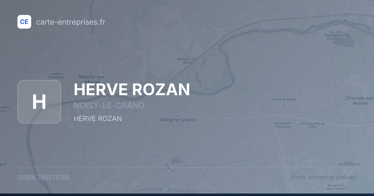 HERVE ROZAN — 785575168 — fiche entreprise