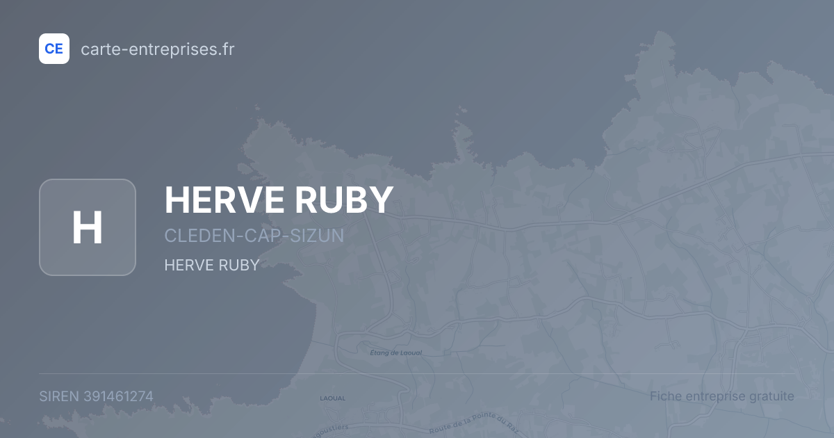 HERVE RUBY — 391461274 — fiche entreprise