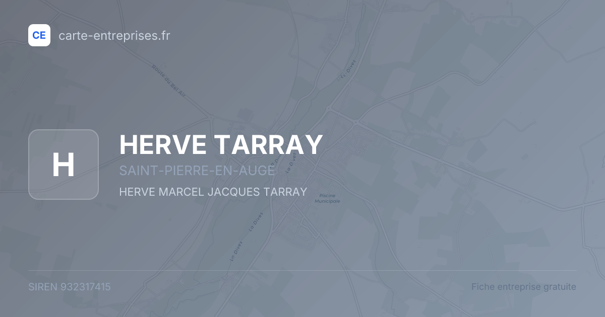HERVE TARRAY — 932317415 — fiche entreprise