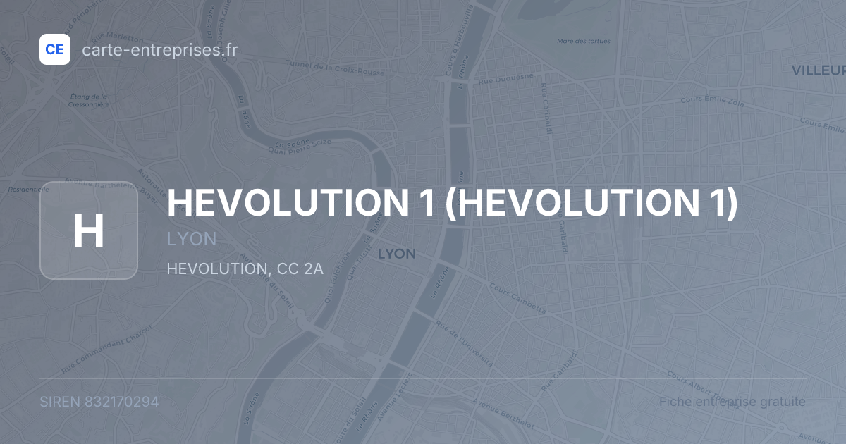HEVOLUTION 1 — 832170294 — fiche entreprise