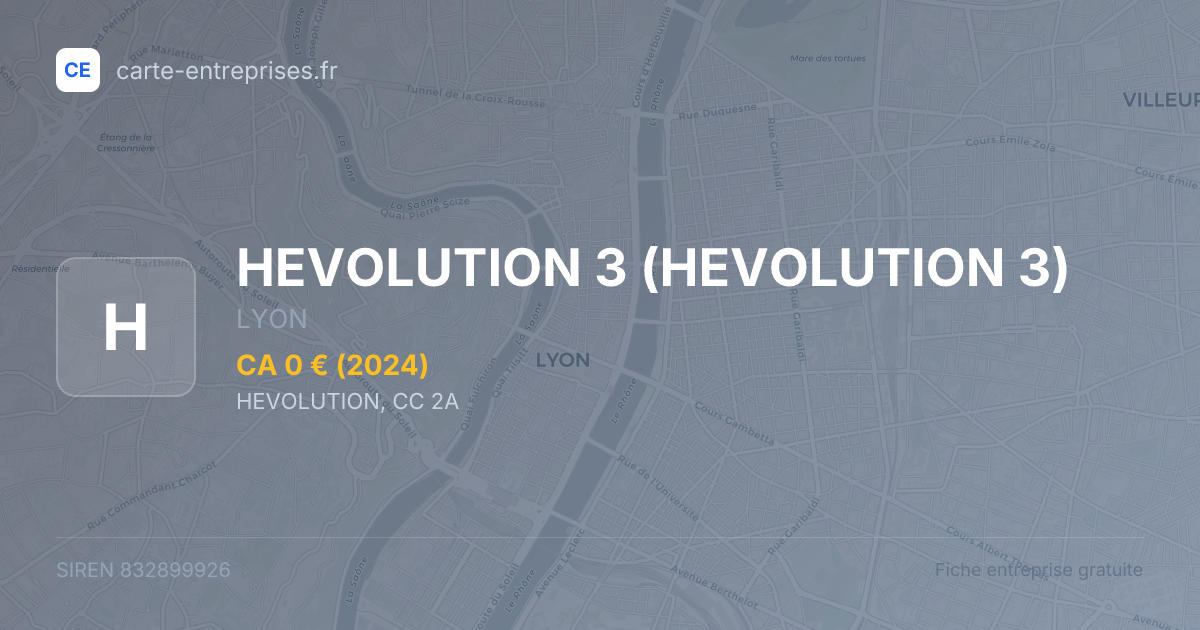 HEVOLUTION 3 — 832899926 — fiche entreprise