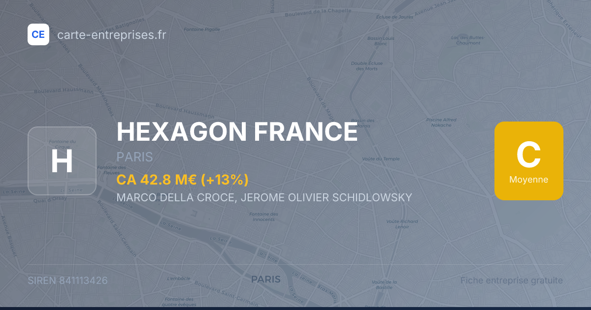 HEXAGON FRANCE — 841113426 — fiche entreprise