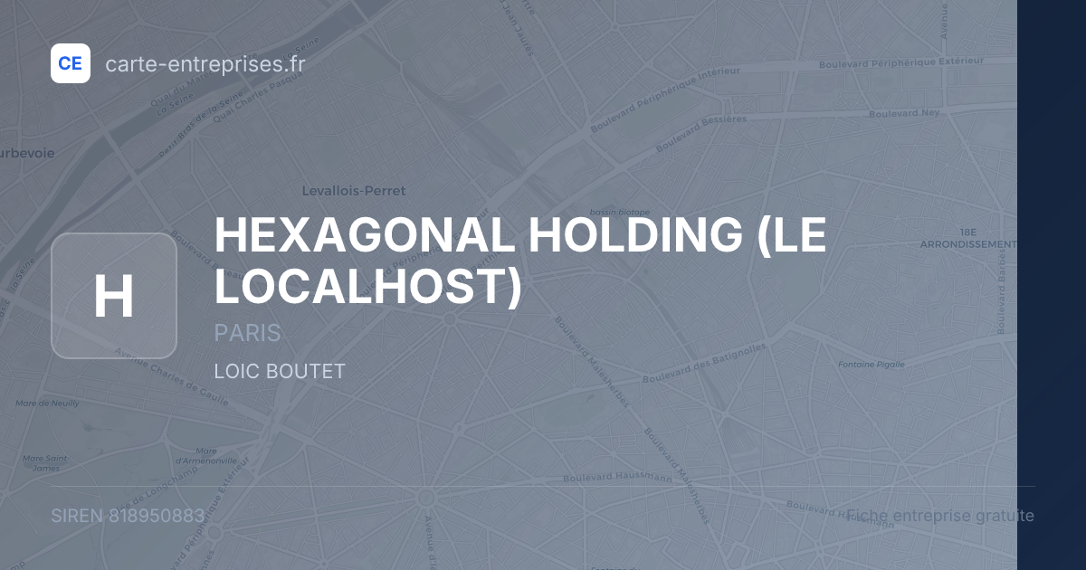HEXAGONAL HOLDING (LE LOCALHOST) — 818950883 — fiche entreprise