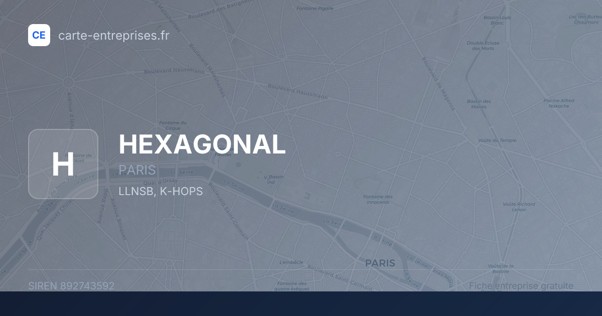 HEXAGONAL — 892743592 — fiche entreprise