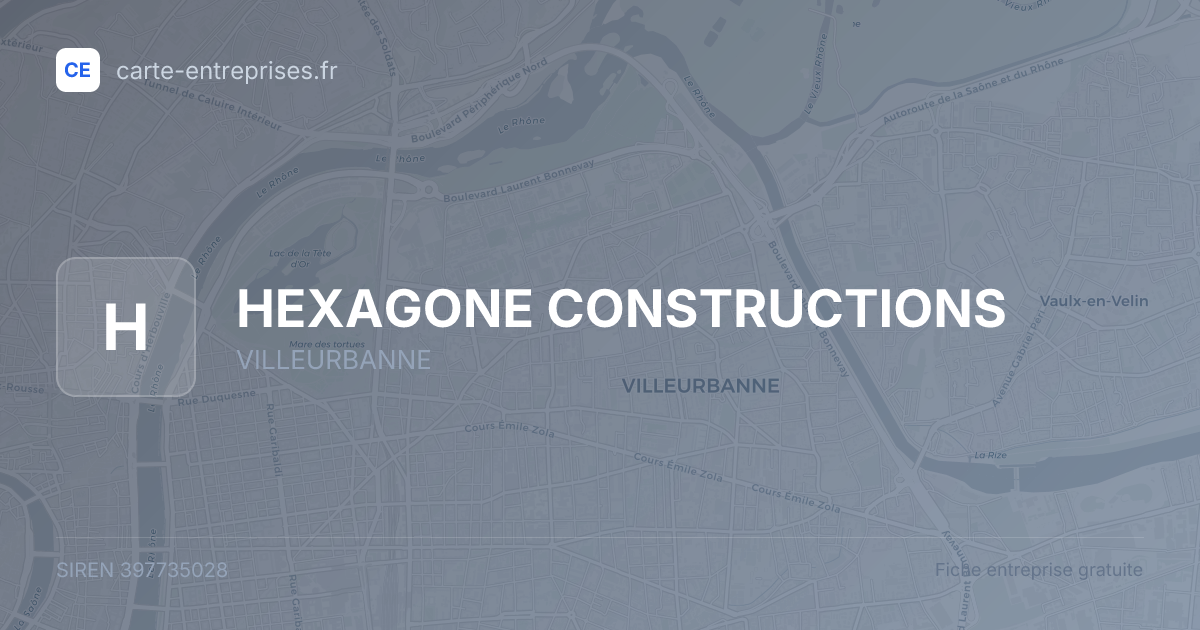 HEXAGONE CONSTRUCTIONS — 397735028 — fiche entreprise