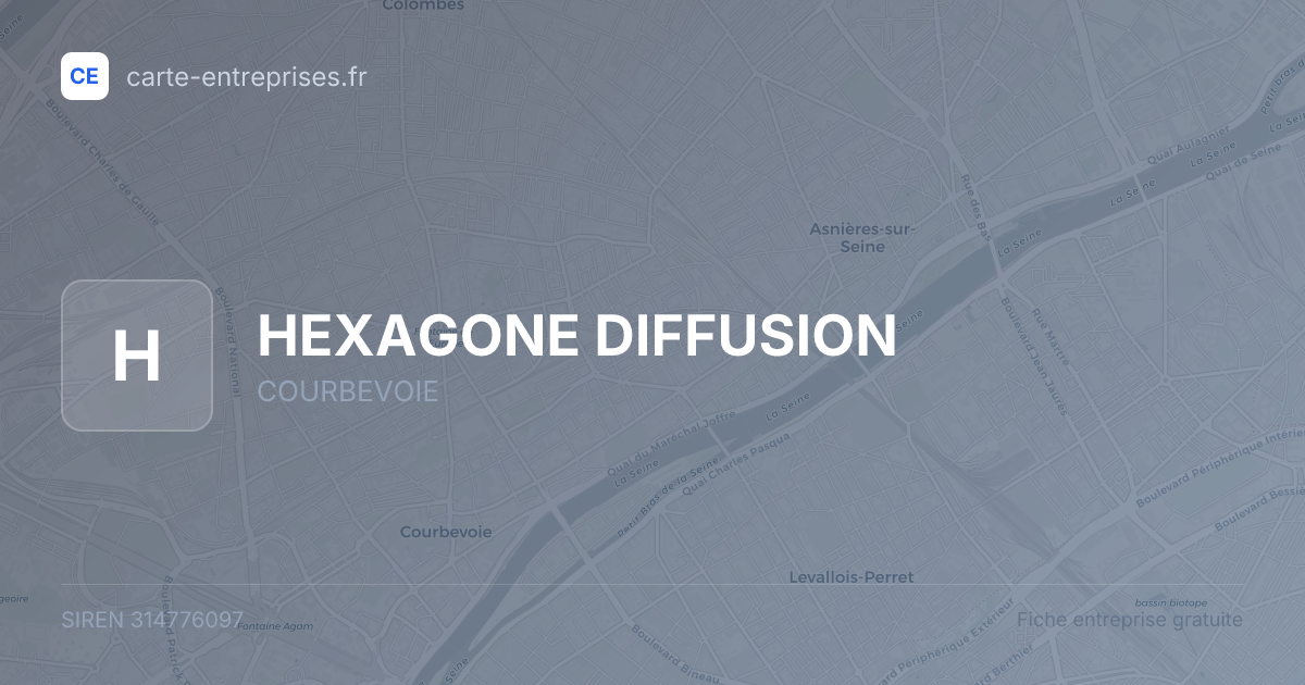 HEXAGONE DIFFUSION — 314776097 — fiche entreprise