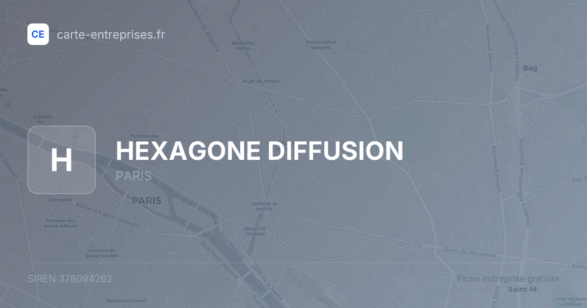 HEXAGONE DIFFUSION — 378094262 — fiche entreprise