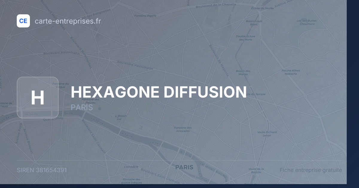 HEXAGONE DIFFUSION — 381654391 — fiche entreprise