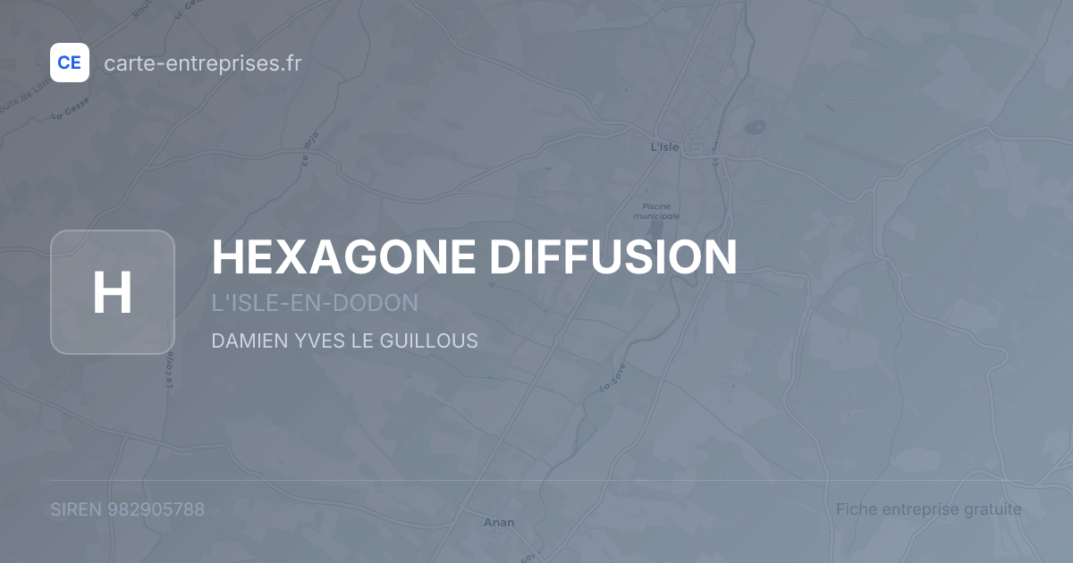 HEXAGONE DIFFUSION — 982905788 — fiche entreprise