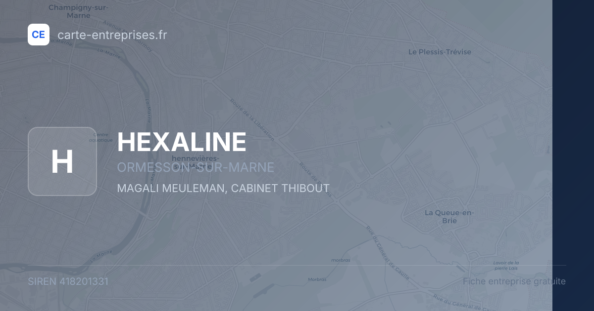 HEXALINE — 418201331 — fiche entreprise