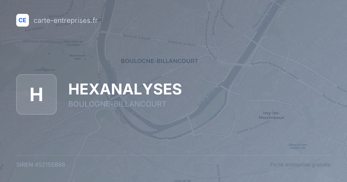 HEXANALYSES — 452155898 — fiche entreprise