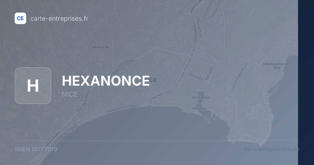 HEXANONCE — 327731170 — fiche entreprise