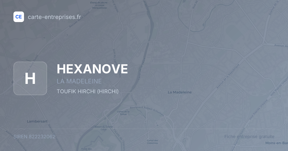 HEXANOVE — 822232062 — fiche entreprise