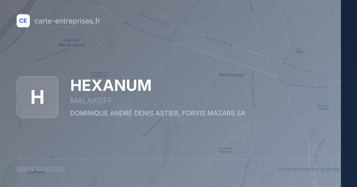 HEXANUM — 102531597 — fiche entreprise