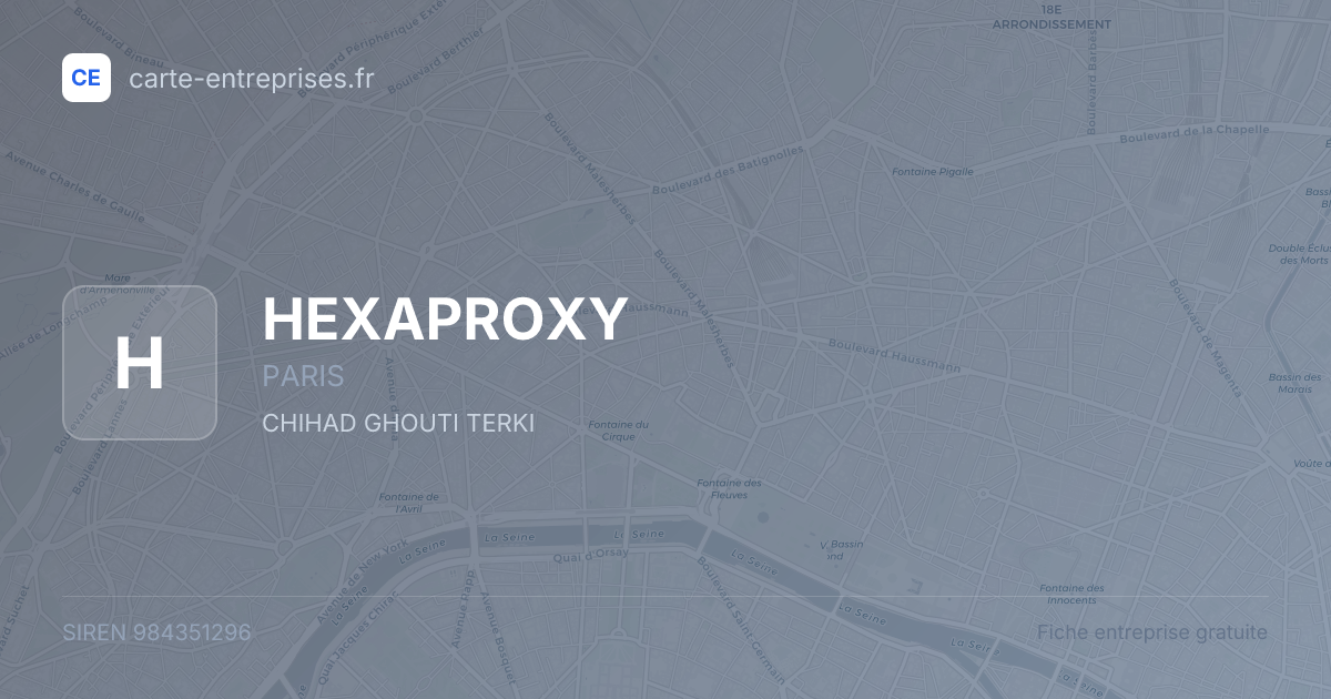 HEXAPROXY — 984351296 — fiche entreprise