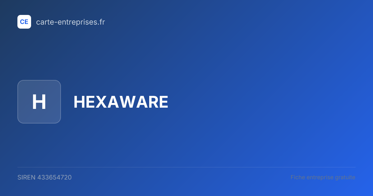 HEXAWARE — 433654720 — fiche entreprise