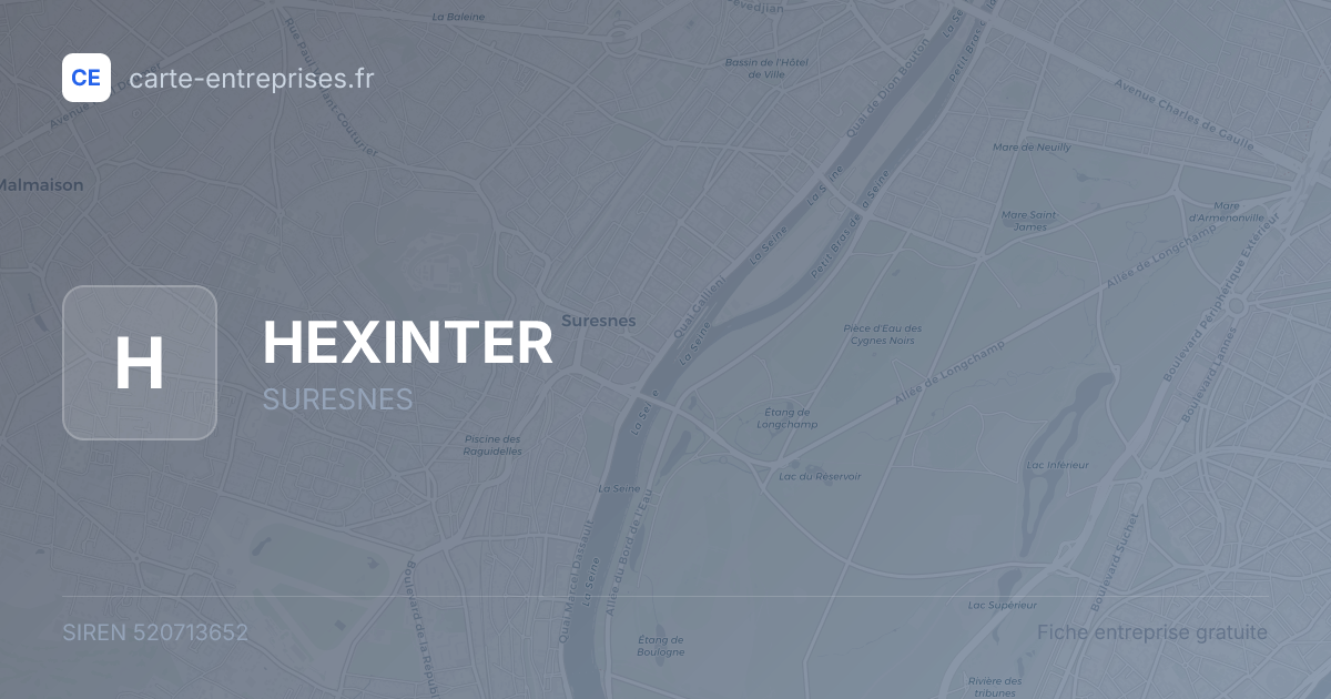 HEXINTER — 520713652 — fiche entreprise