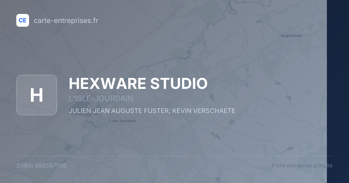 HEXWARE STUDIO — 892567058 — fiche entreprise