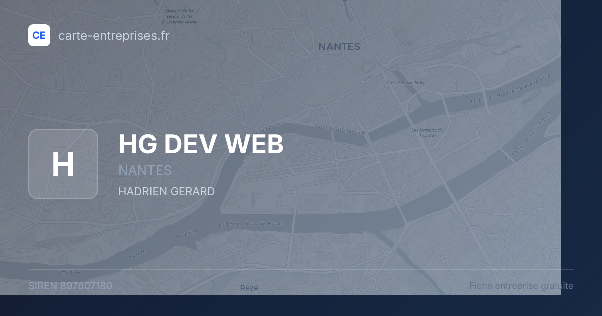 HG DEV WEB — 897607180 — fiche entreprise
