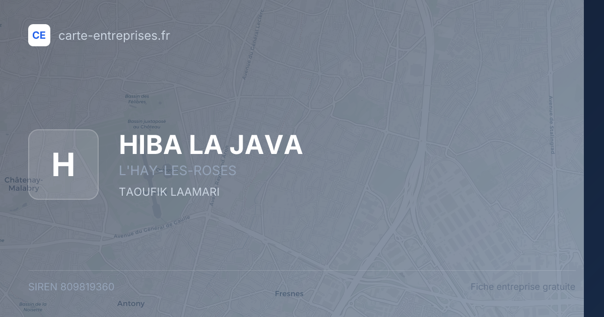 HIBA LA JAVA — 809819360 — fiche entreprise