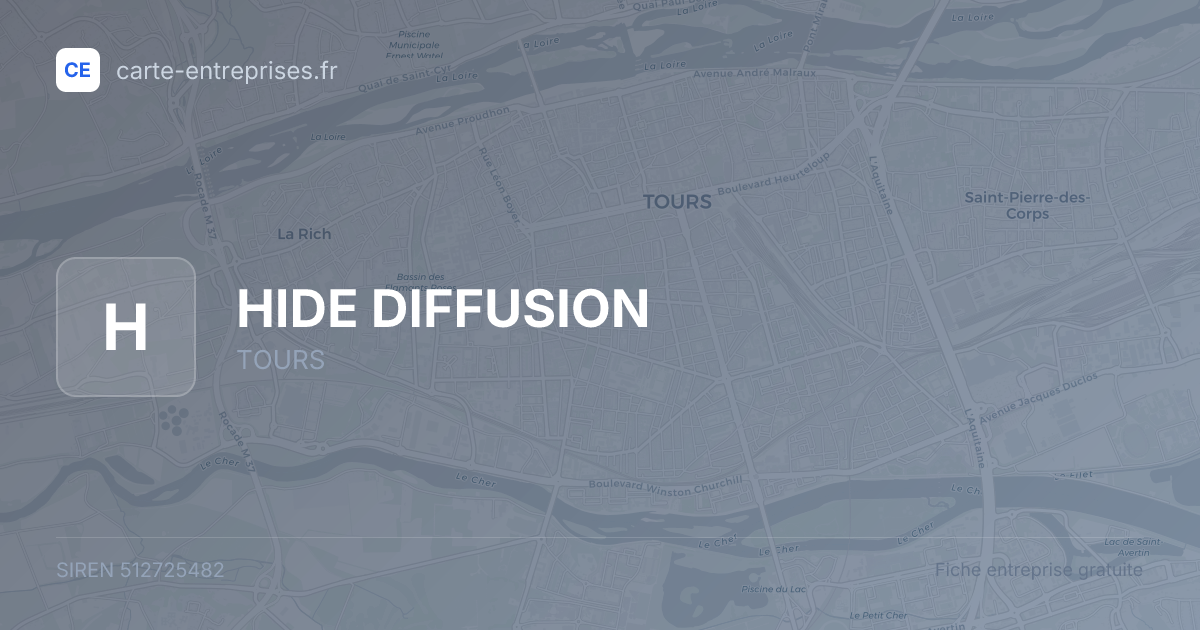 HIDE DIFFUSION — 512725482 — fiche entreprise