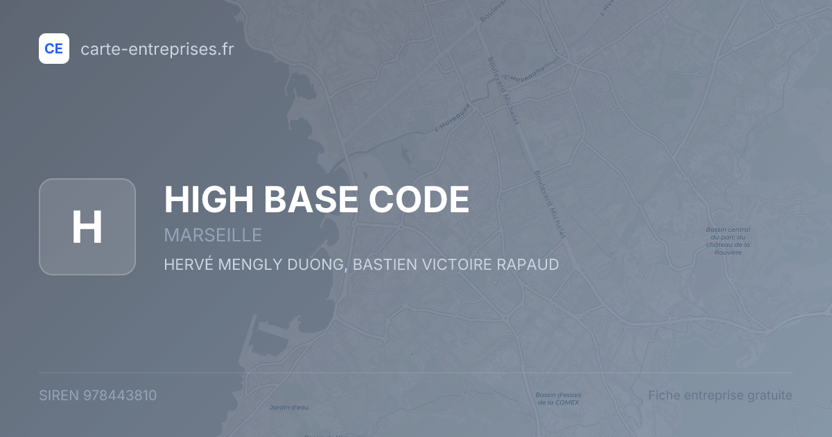 HIGH BASE CODE — 978443810 — fiche entreprise