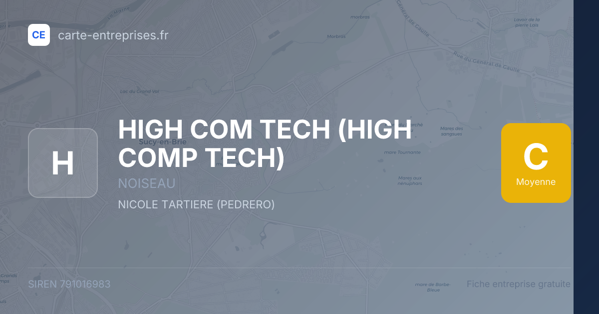 HIGH COM TECH (HIGH COMP TECH) — 791016983 — fiche entreprise