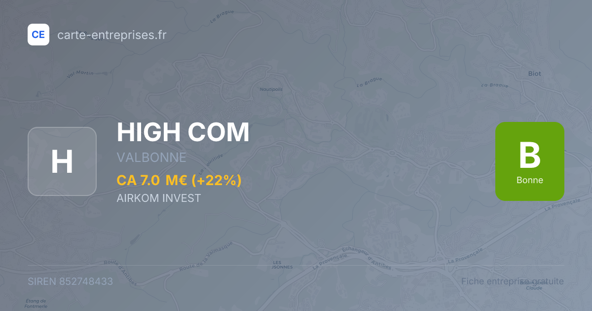 HIGH COM — 852748433 — fiche entreprise