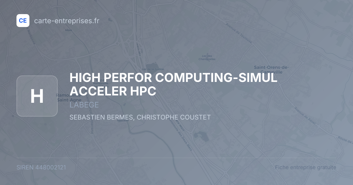 HIGH PERFOR COMPUTING-SIMUL ACCELER HPC — 448002121 — fiche entreprise